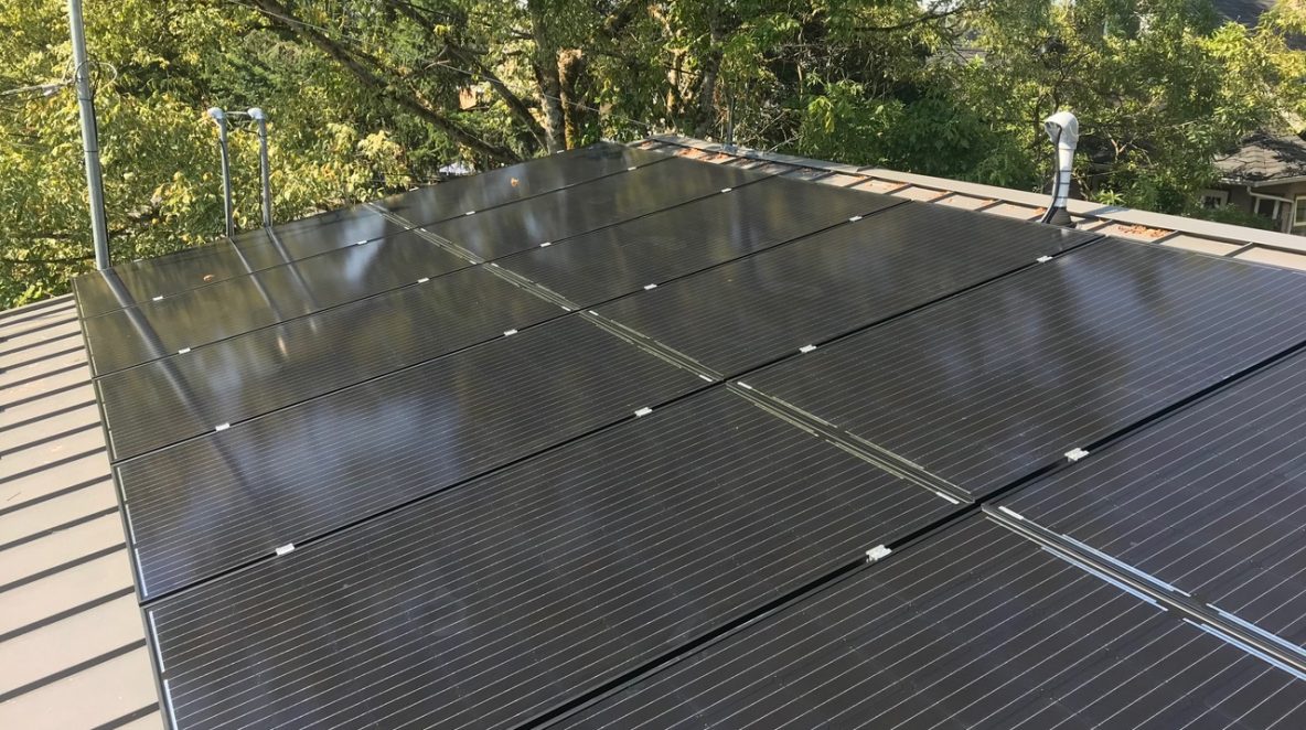 4.9 kW solar energy installed on the house roof