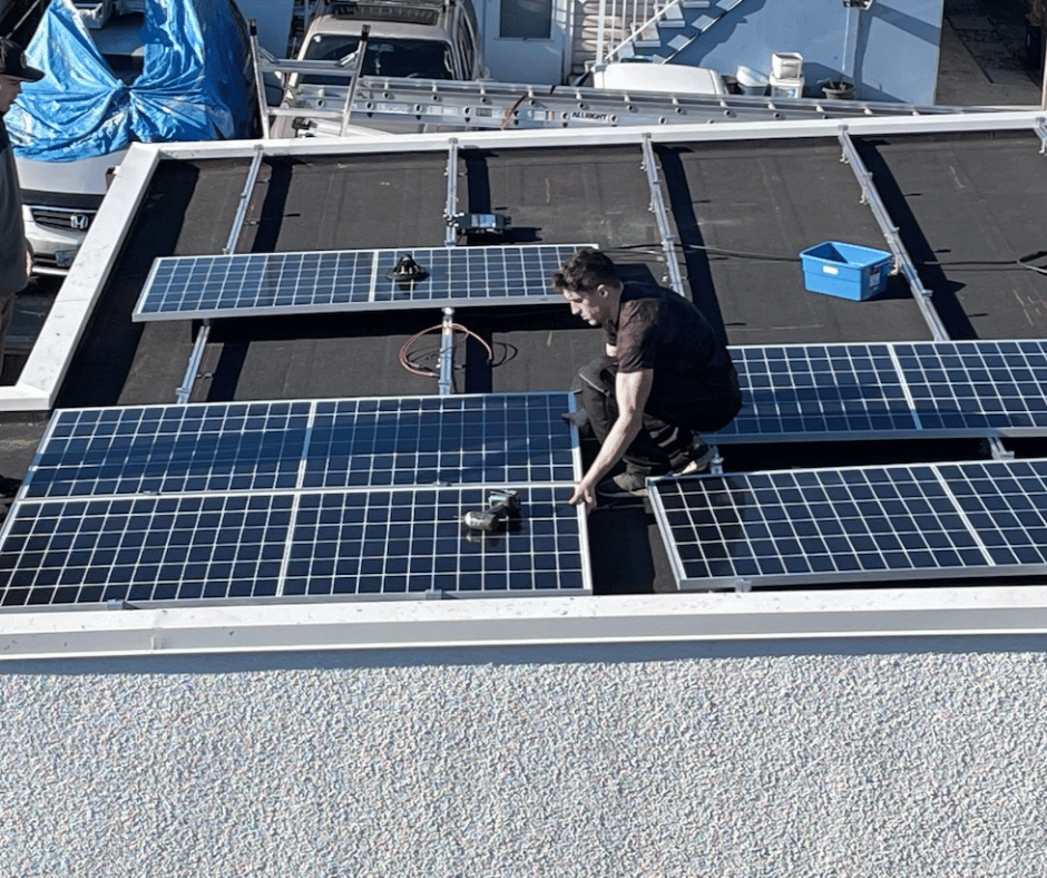 Image of solar panel installation on residential property